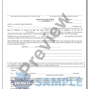 $15,000 California Notary Public Bond