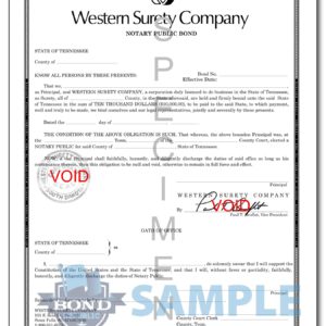 Tennessee Notary Bond - WSC