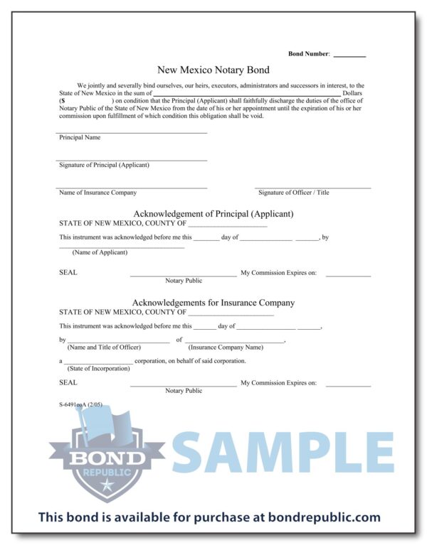 New Mexico Notary Bond