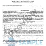 CA Motor Vehicle Ownership Title Bond