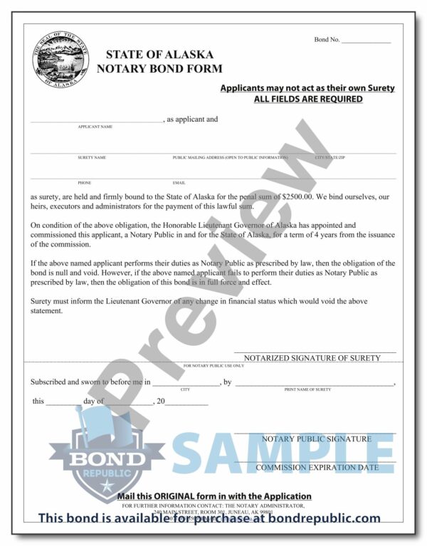 Alaska Notary Bond image