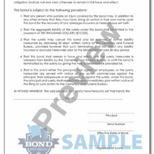 california cemetery broker bond 02