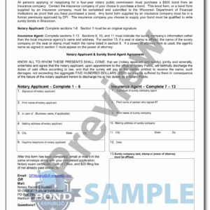 Wisconsin notary bond