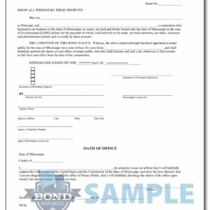 mississippi notary bond