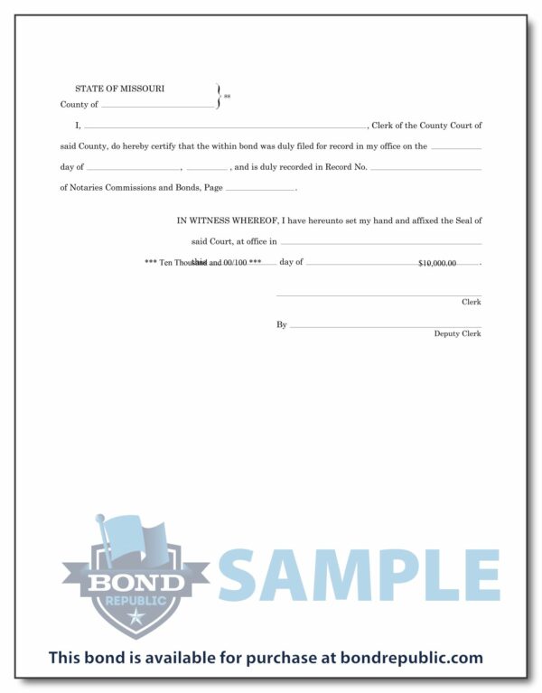 Missouri notary bond oath