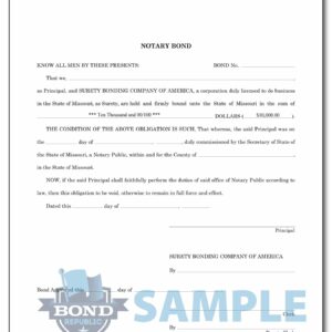 Missouri notary bond