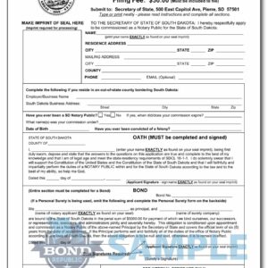 south dakota notary bond