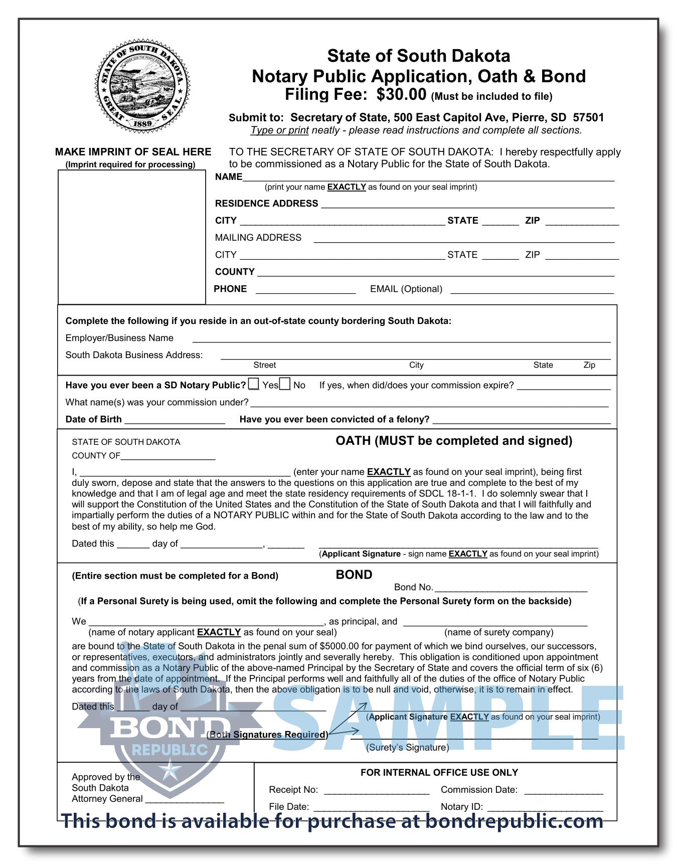 south-dakota-notary-bond