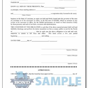 Louisiana Notary Bond